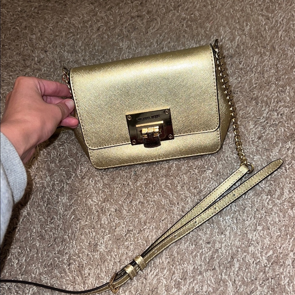 Michael Kors Gold Wristlet Clutch